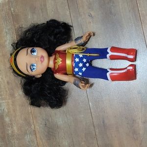 DC super hero Wonder Woman doll 15" tall toddler figure baby doll.